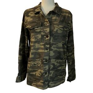 Sanctuary Women's Camouflage Button Up Casual Utility Jacket, Pockets, size M​​